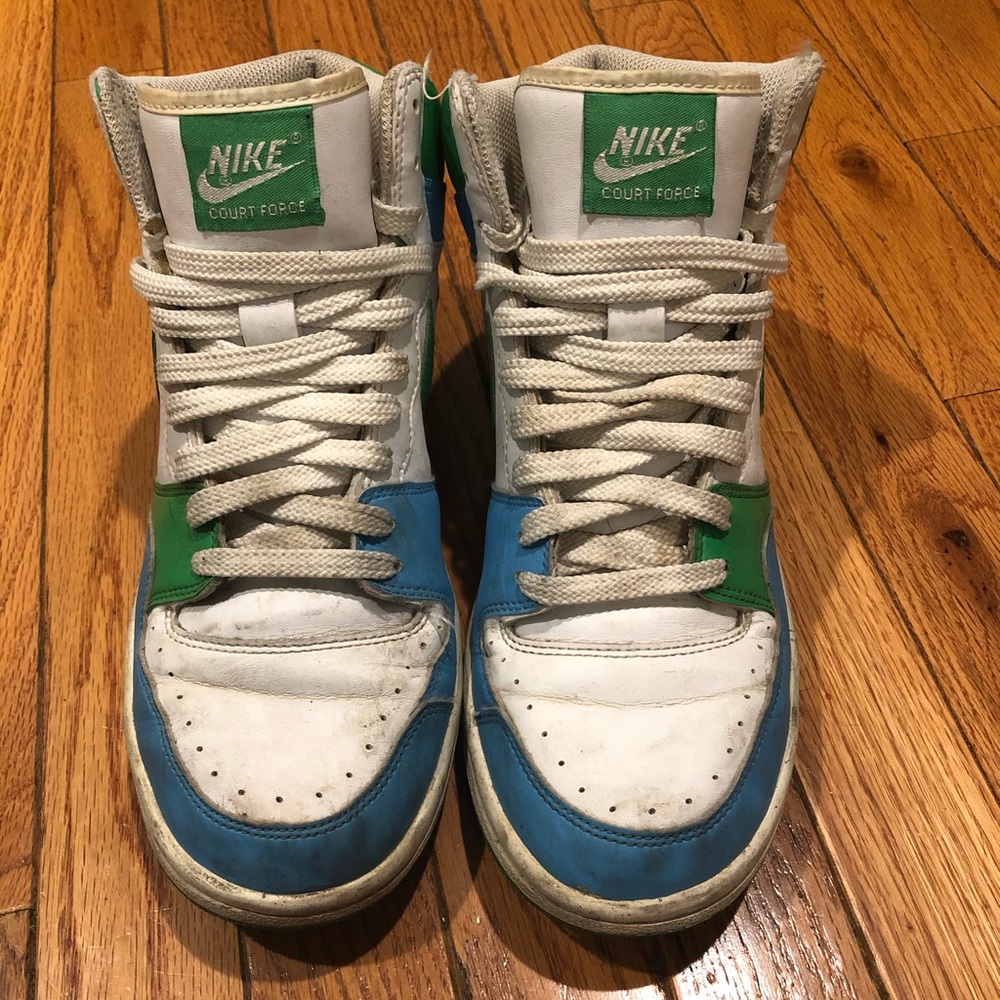 White, Green & Blue Nike Sneakers